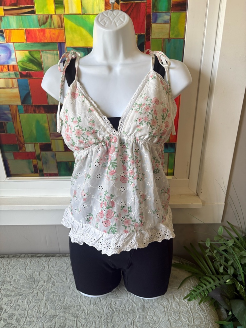 Floral babydoll blouse